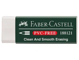 Faber-Castell Goma de Borrar Plástico Blanca para Lápiz Unidad 12x22x63 mm