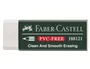 Faber-Castell Goma de Borrar Plástico Blanca para Lápiz Unidad 12x22x63 mm