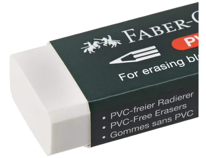 Faber-Castell Goma de borrar de plástico blanca Faber-Castell Goma de borrar de plástico blanca