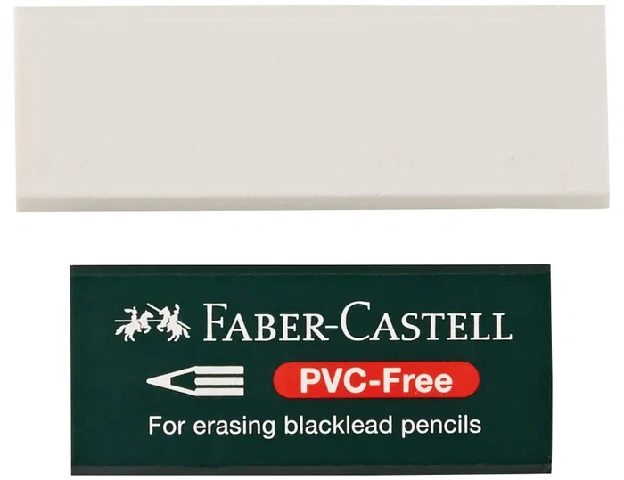 Faber-Castell Goma de borrar de plástico blanca Faber-Castell Goma de borrar de plástico blanca