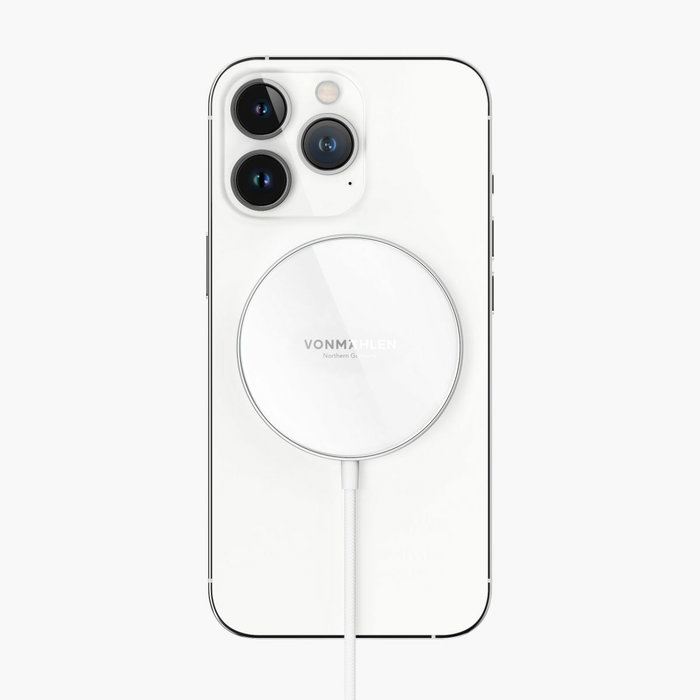 Vonmählen Aura Mini magnet Cargador Inalámbrico Blanco y Plata