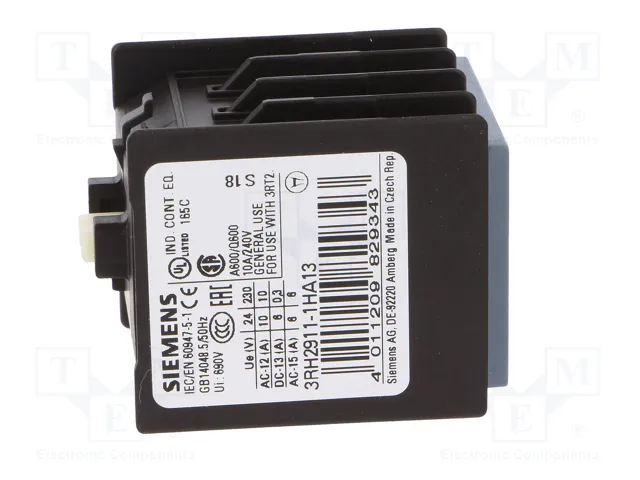 SIEMENS Contactores auxiliares S0, S00, S2 con agarres de tornillo