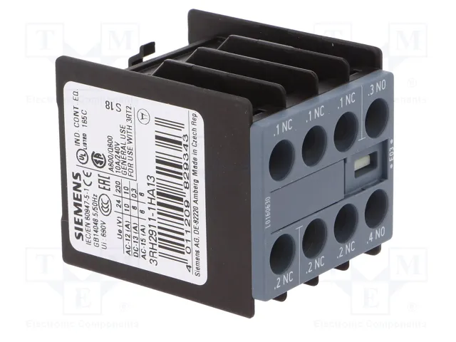 SIEMENS Contactores auxiliares S0, S00, S2 con agarres de tornillo