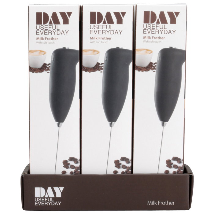 Day Batidor Leche Eléctrico de Acero Inoxidable y Plástico para Espuma de Bebidas