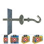 Celo Basculante con gancho M6 con arandela y tuerca 914bg (Caja 25 Unid)