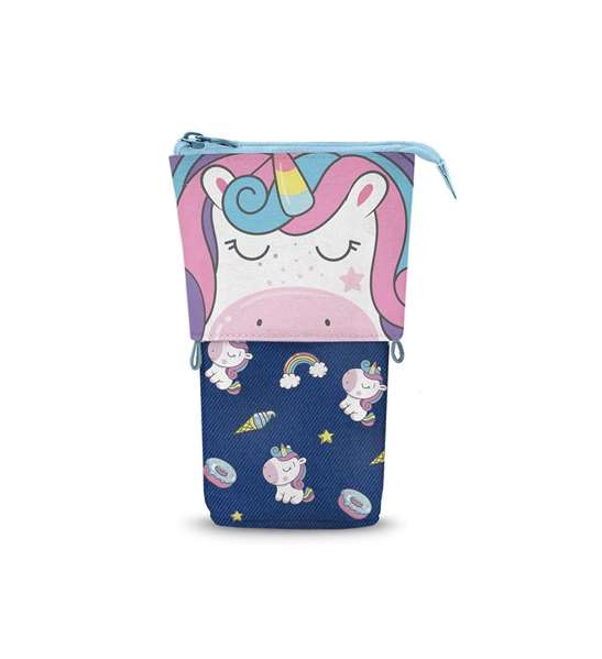 Oh My Pop Estuche Portatodo Cute con Bolígrafo de 10 Colores y Bolígrafo de Gel Borrable