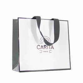 Carita, Compras, Bolsa de cartón GWP, Marfil, Talla S