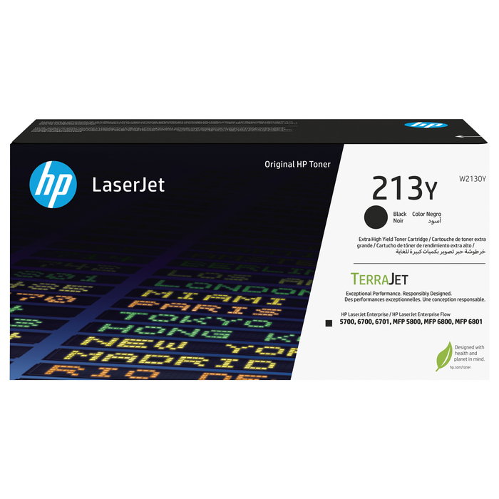 HP Cartucho de tóner Original LaserJet 213Y Negro W2130Y