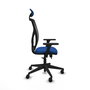 PIQUERAS Y CRESPO Silla de oficina Motilla con mecanismo Sincro/Traslack Azul y Negro
