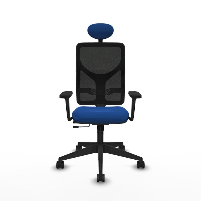 PIQUERAS Y CRESPO Silla de oficina Motilla con mecanismo Sincro/Traslack Azul y Negro