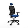 PIQUERAS Y CRESPO Silla de oficina Motilla con mecanismo Sincro/Traslack Azul y Negro
