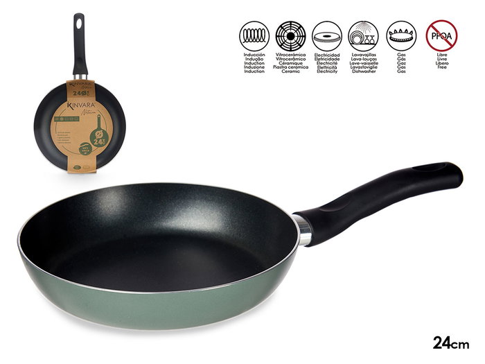 Kinvara Sartén de Aluminio Verde 24 cm, Libre de PFOA, Apta para Inducción (Set de 6) Kinvara Sartén de Aluminio Verde 24 cm, Libre de PFOA, Apta para Inducción (Set de 6)