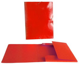 SENFORT Carpeta de Solapas Brillo Láser Rojo Folio