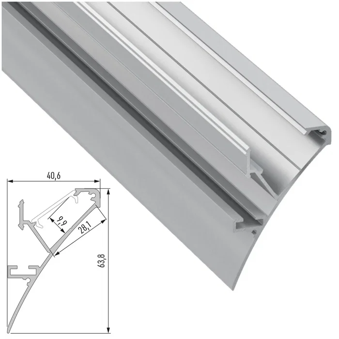 Perfil Aluminio LOGI 2,02M