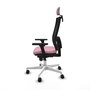 PIQUERAS Y CRESPO Silla de oficina Horna Rosa con mecanismo Sincro
