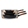 Gourmet Kitchen Set 3 sartenes antiadherentes Serie Eneas Ø20 / Ø24 / Ø28 cm Inducción