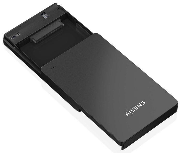 Aisens Caja Externa 2.5″ 9.5mm SATA a USB-C USB3.1 Gen1, Negra