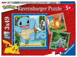 Ravensburger Puzzle 3x49 Piezas Pokémon - 3 Puzzles en 1, 147 Piezas en Total, Edad 8+