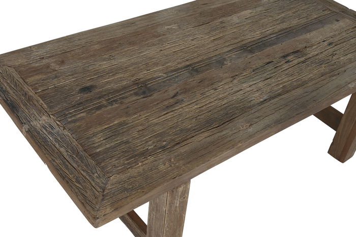 DKD Home Decor Mesa Centro Item Home Natural 140 x 70 x 45 cm Teca Reciclada