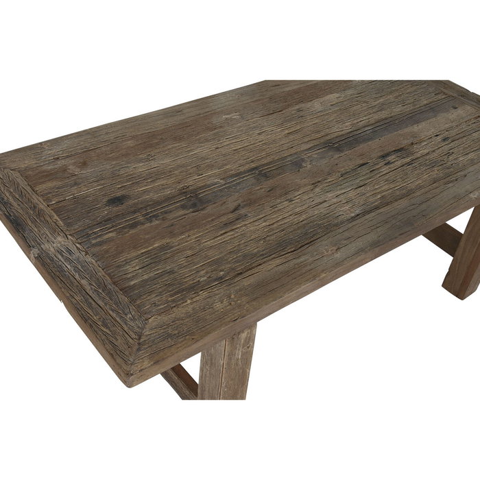 DKD Home Decor Mesa de Centro de Teca Reciclada 140x70x45 cm Natural