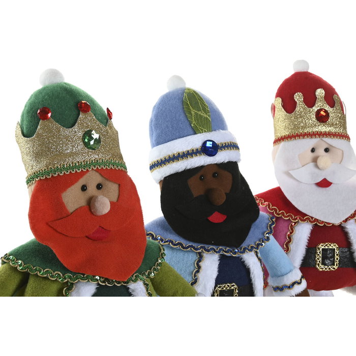 DKD Home Decor Surtido de 3 Figuras de Poliéster Multicolor Extensible