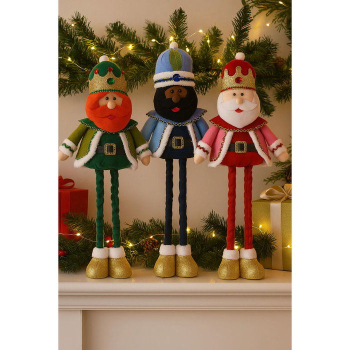 DKD Home Decor Surtido de 3 Figuras de Poliéster Multicolor Extensible