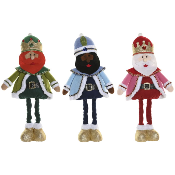 DKD Home Decor Surtido de 3 Figuras de Poliéster Multicolor Extensible