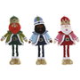 DKD Home Decor Surtido de 3 Figuras de Poliéster Multicolor Extensible