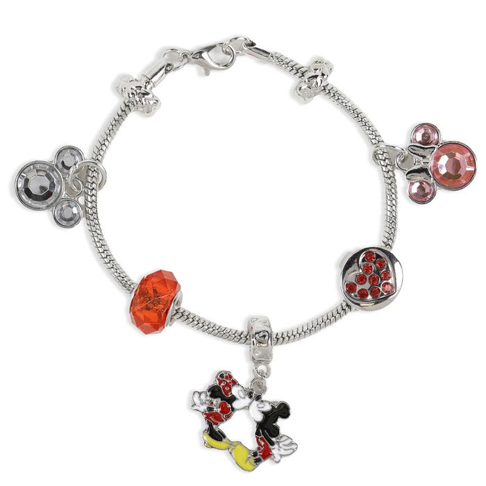 Pulsera de Charms de Mickey Mouse de Disney, Ajustable, Longitud 150 cm Pulsera de Charms de Mickey Mouse de Disney, Ajustable, Longitud 150 cm