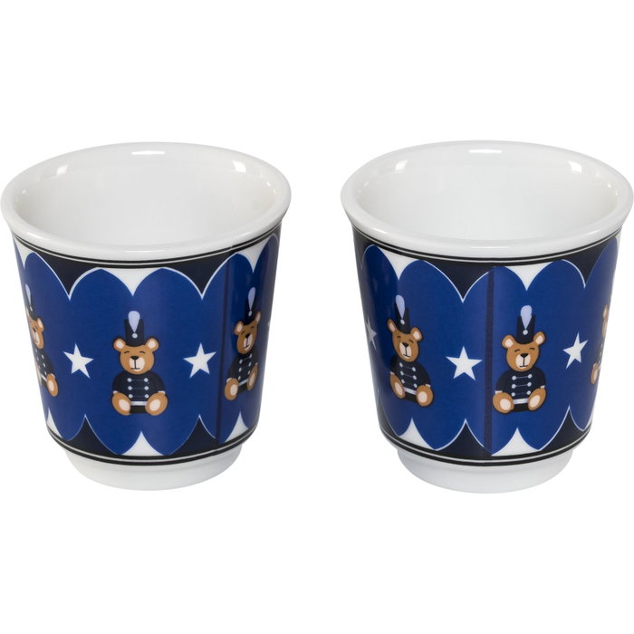 Bialetti Set MINI Express MR BLU Joyful Memories con dos tazas y bandeja de aluminio