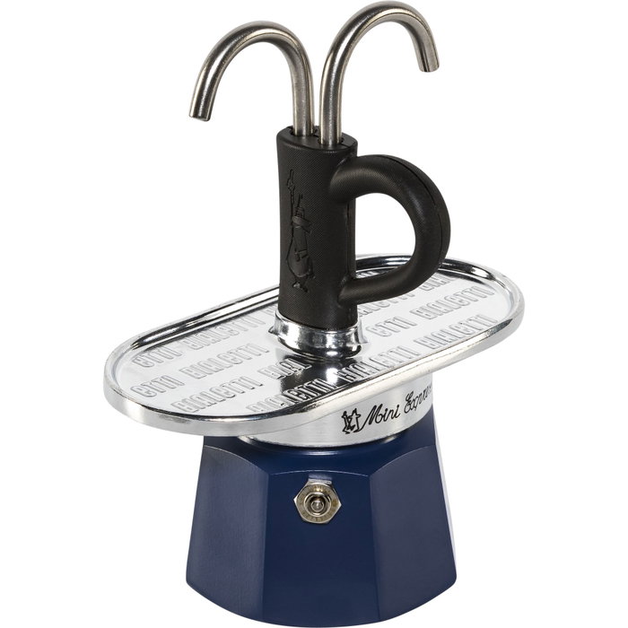 Bialetti Set MINI Express MR BLU Joyful Memories con dos tazas y bandeja de aluminio