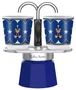 Bialetti Set MINI Express MR BLU Joyful Memories con dos tazas y bandeja de aluminio