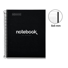 Bloc Miquelrius Emotions Notebook 1 Micro.Tapa Extra A5 80H 90G Cuadric.5X5 Negro