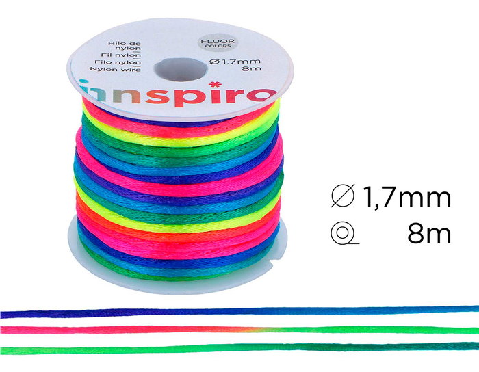 Innspiro Hilo de Nylon Satinado Flúor 1,7 mm 8 m Innspiro Hilo de Nylon Satinado Flúor 1,7 mm 8 m