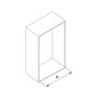 Emuca Colgador abatible para armario Sway, ancho regulable 450-600mm, Acero, Aluminio y Plástico, Pintado Titanio