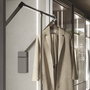 Emuca Colgador abatible para armario Sway, ancho regulable 450-600mm, Acero, Aluminio y Plástico, Pintado Titanio