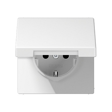 Jung LS1520BFKLWW Toma de corriente SCHUKO con tapa abatible Jung LS1520BFKLWW Toma de corriente SCHUKO con tapa abatible