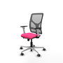 PIQUERAS Y CRESPO Silla de oficina Motilla Rosa con respaldo de malla Gris