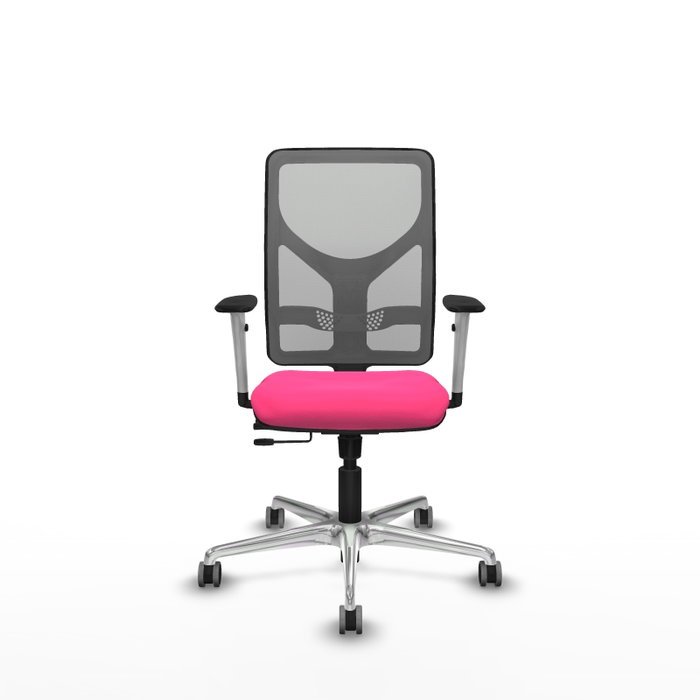 PIQUERAS Y CRESPO Silla de oficina Motilla Rosa con respaldo de malla Gris