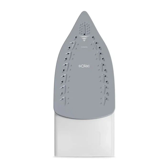 Solac PV2400 Plancha de Vapor-Seco con Suela Cerámica, 2400 W, 120 g/min Vapor Variable, Negro/Blanco, Modelo S91871500