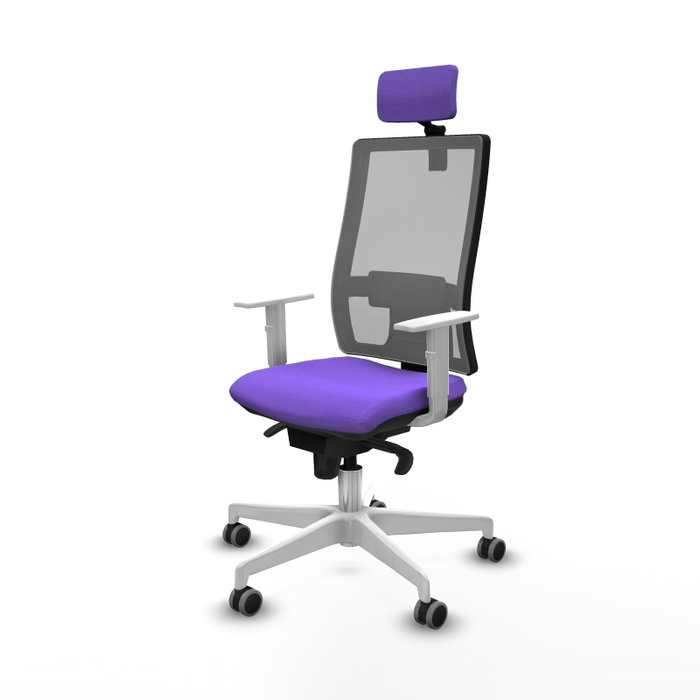 PIQUERAS Y CRESPO Silla de oficina Horna con mecanismo Sincro, Lila y Gris PIQUERAS Y CRESPO Silla de oficina Horna con mecanismo Sincro, Lila y Gris