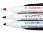 Q-connect Borrador Magnético para Pizarra Blanca con 3 Rotuladores Azul, Negro y Rojo