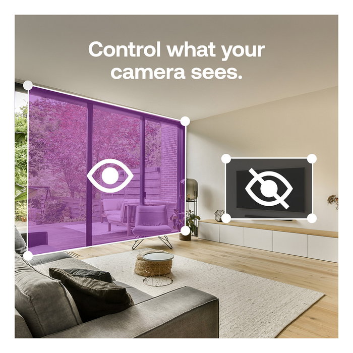 ARLO Cámara de Seguridad Interior Essential 3 2K para Techo/Escritorio, WiFi, Visión Nocturna, 130°, Detección de Movimiento, 3MP, Color Blanco