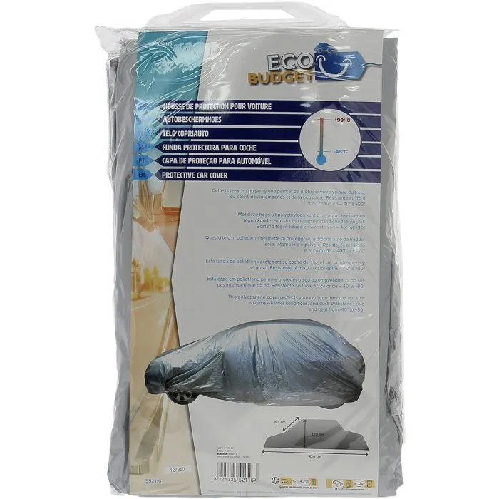 XLC Funda Coche ECO BUDGET AUC3221325521163 Impermeable Polietileno 430x165x120 cm