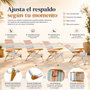 JugaToys Silla de Playa Multiposición Rayas Ocre