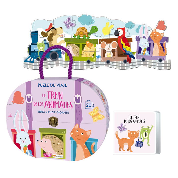 Puzle De Viaje Y Libro Sassi Manolito Books El Tren De Los Animales 20 Piezas (+3 Años)