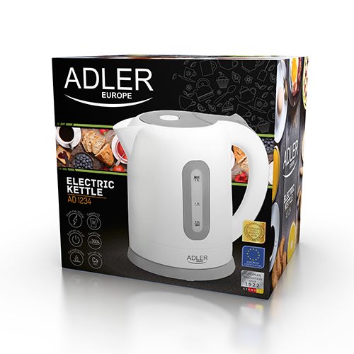 ADLER Hervidor Eléctrico de Agua 1.7 Litros, Hervidor Rápido con Apagado Automático y Filtro Antical