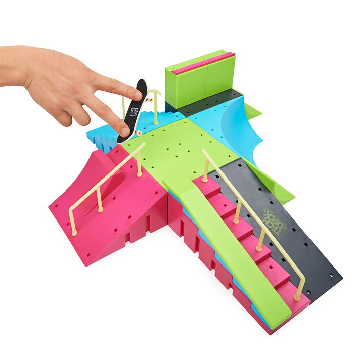 Spin Master Tech Deck Neon Mega Park 6063752, Parque de Skate X-Connect, Brilla en la Oscuridad, +6 Años Spin Master Tech Deck Neon Mega Park 6063752, Parque de Skate X-Connect, Brilla en la Oscuridad, +6 Años