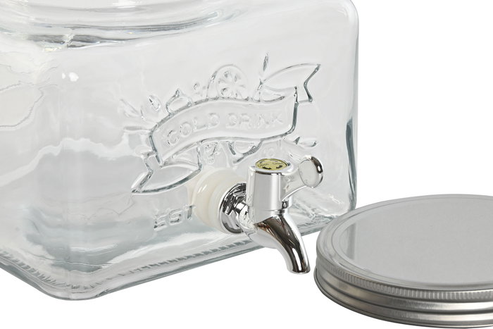 DKD Home Decor Dispensador de Bebidas de Cristal Transparente 3,5L