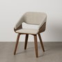 Silla Gris-Marrón Tejido-Madera Contract 51 X 55 X 75 cm